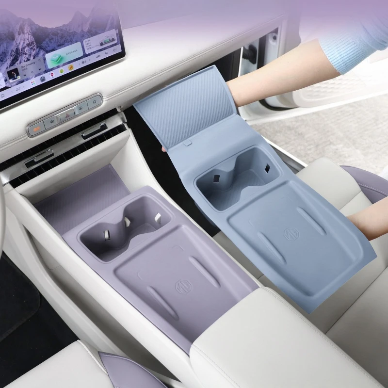 For MG4 2026: All-in-One Silicone Mat - Wireless Charger & Cup Holder Pad W/OEM Performance Interior Accessories
