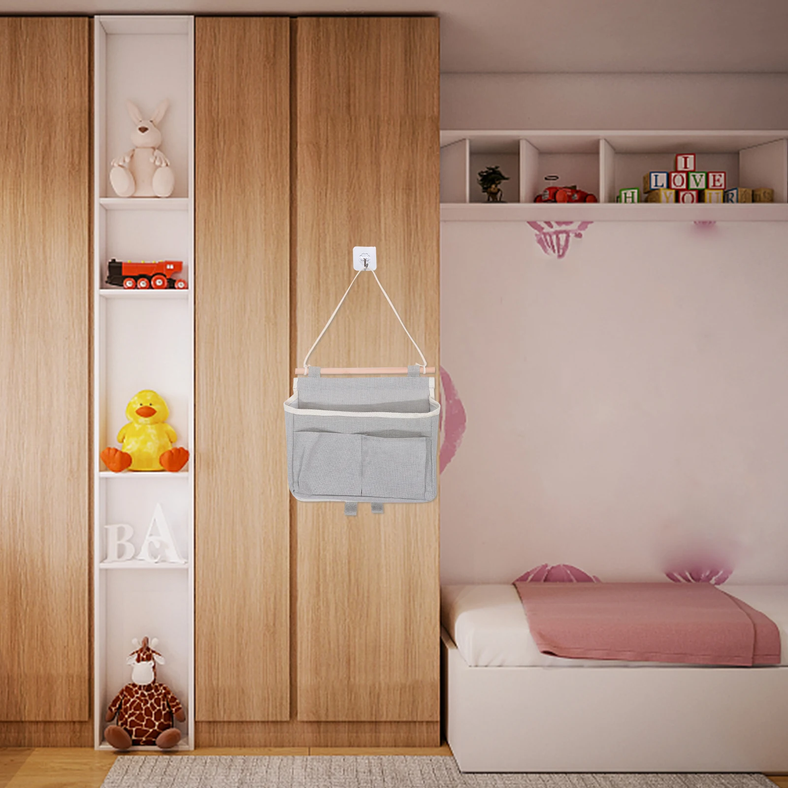 

Wall Mounted Storage Bag Door Back ganizer Cotton Breathable Easy Clean Multi Room Foldable Home Decor Hanging Pouch for Living