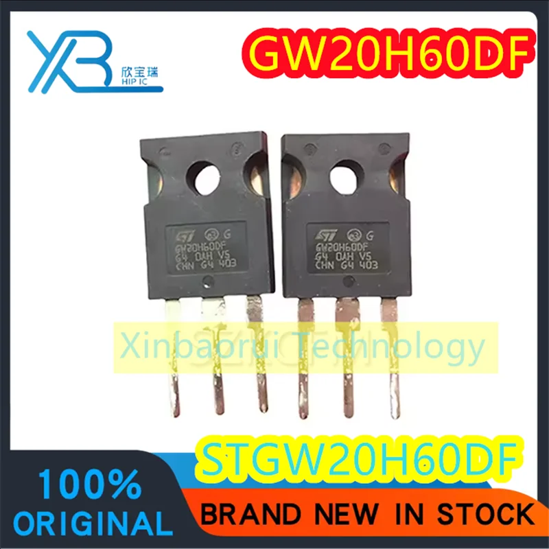 

(5/20pieces) STGW20H60DF STGW20H60 TO-247 20A 600V High Power IGBT Tube GW20H60DF Brand New Original Electronics