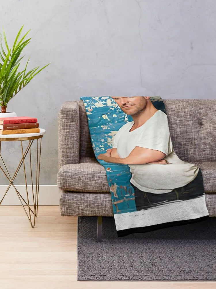 Music Retro Richard Armitage Paint Splash Cool Graphic Gift Throw Blanket Decorative Sofa Blanket fluffy blanket