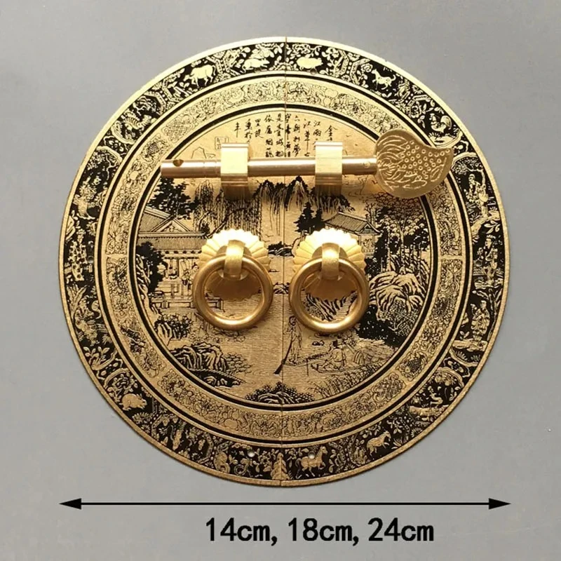 Chinese Antique Furniture Copper fittings 140/180/240mm Cabinet Handle shoe bookcase wardrobe door handle Retro Furniture