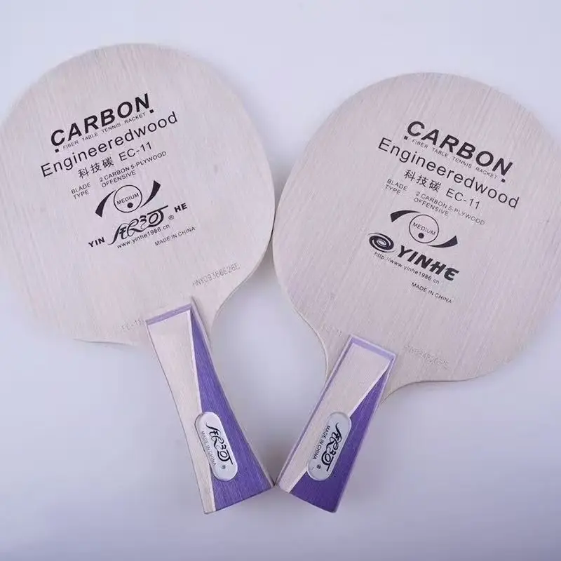 YINHE EC-11 Gold Label Technology Carbon Table Tennis Racket Blade with Purple Handle - Image 2