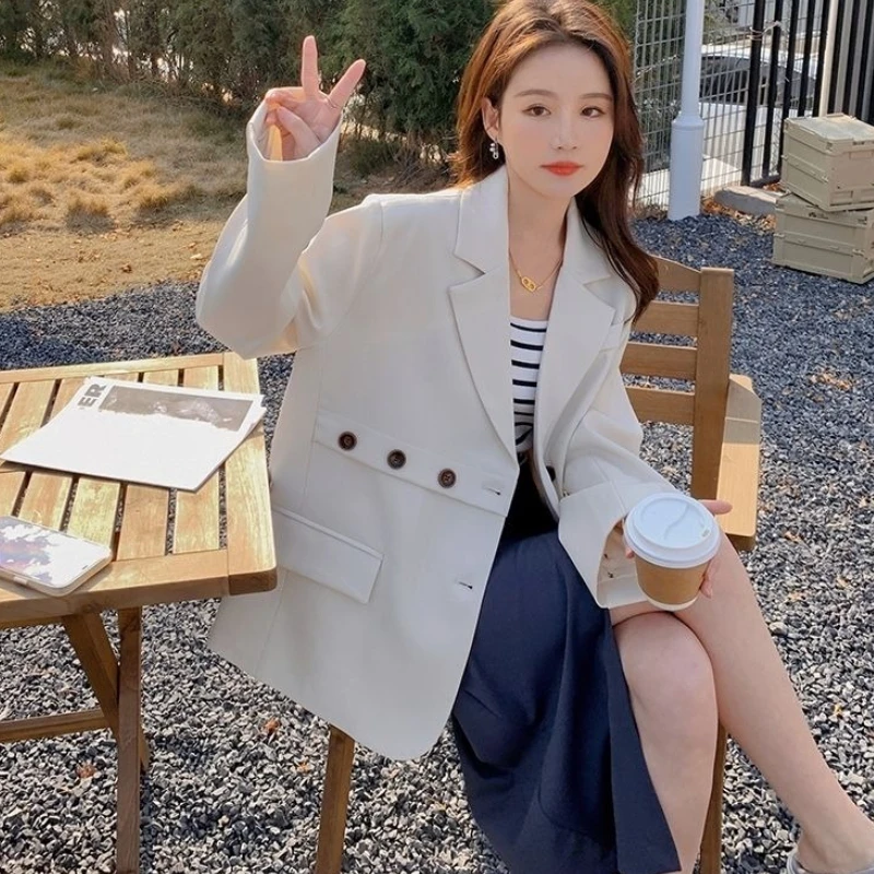 

Blazer Women Spring Autumn Loose Coat New British Style Fried Street Jacket Temperament Popular Design Sense Loose Suit Tide