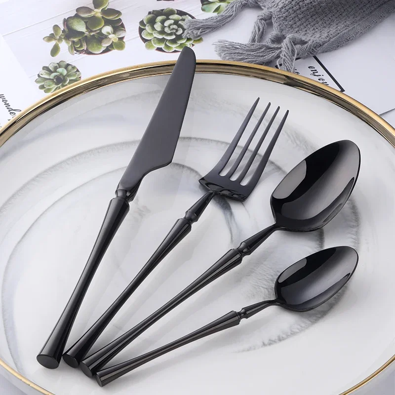 24 pcs/6 Sets Rose Gold Flatware Stainless Steel 18/10 Trending Products 2018 Tableware Stylish Morden Cutlery 304 Silverware