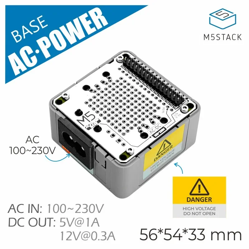 Official M5Stack AC-DC Converter Module with Built-in EMC and Pulse Attenuator Enhances Main Controller Power Supply Flexibility