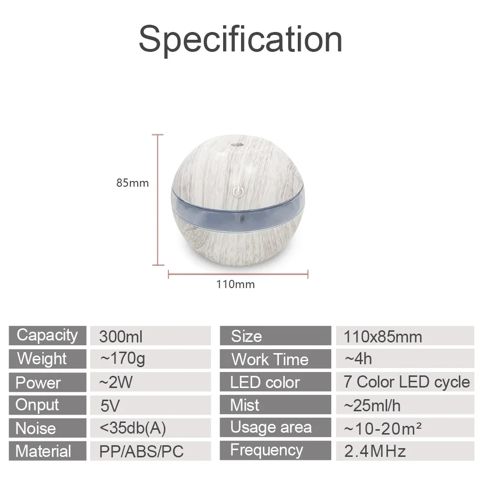 เครื่องทําความชื้น 2-in-1 ขนาด 300 มล. + เครื่องกระจายน้ํามันหอมระเหยพร้อมคุณสมบัติระดับพรีเมียมในราคาเริ่มต้น