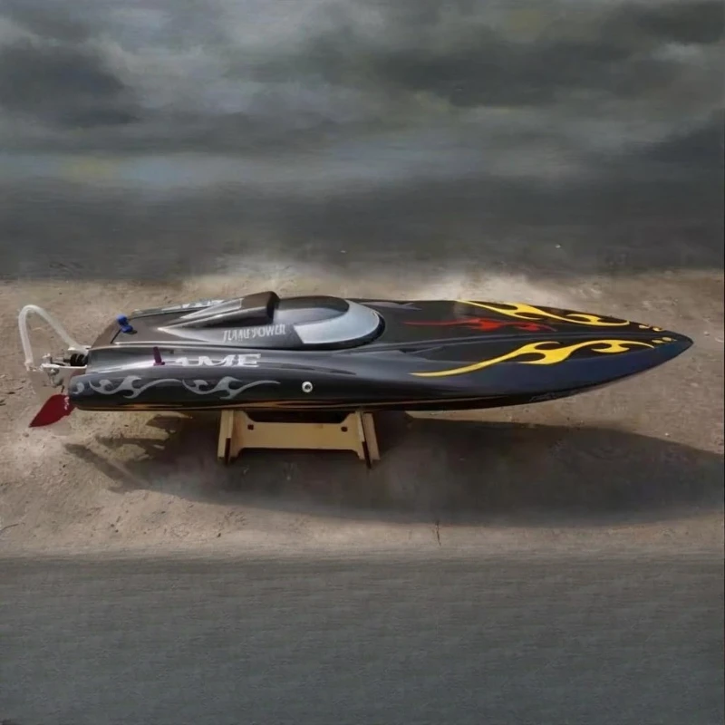 Bateau rapide électrique télécommandé 2.4G RTR, puissance sans balais, coque en fibre de verre, système de refroidissement par eau, modèle de bateau RC à grande vitesse