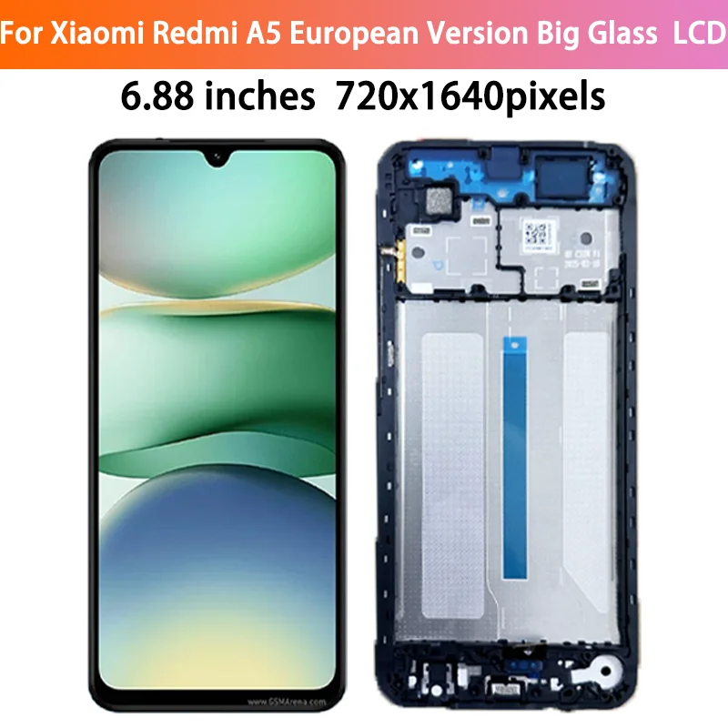 OEM Ekran LCD z dotykiem (digitizer) do Xiaomi Redmi A5, wersja europejska, duża szybka, numer części 25028RN03Y, zamiennik wyświetlacza — zdjęcie produktu 2