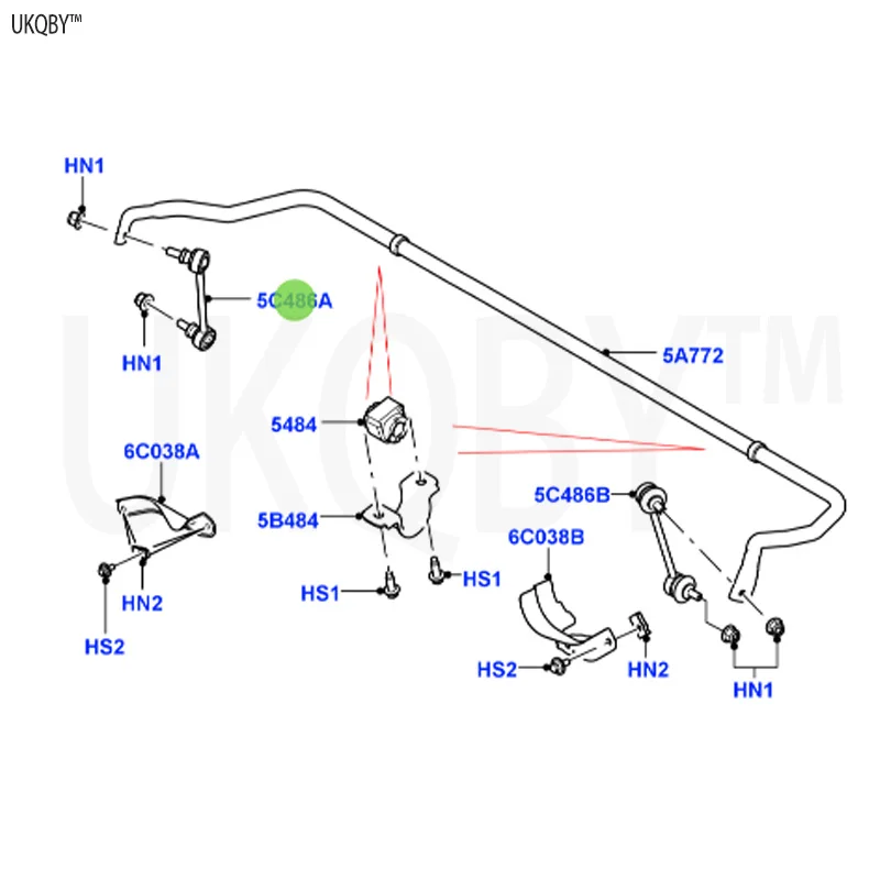 La nd Ro ve r Di sc ov er y She nxi ng 2015 LR061271 Connecting Rod Balance Rod