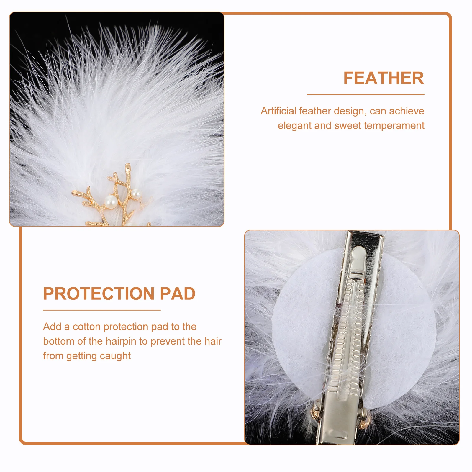 

2Pcs Fashion Hair Clips Antler Duckbill Grip for Women Glamorous Birthday Christmas Cosplay Hair Decoration