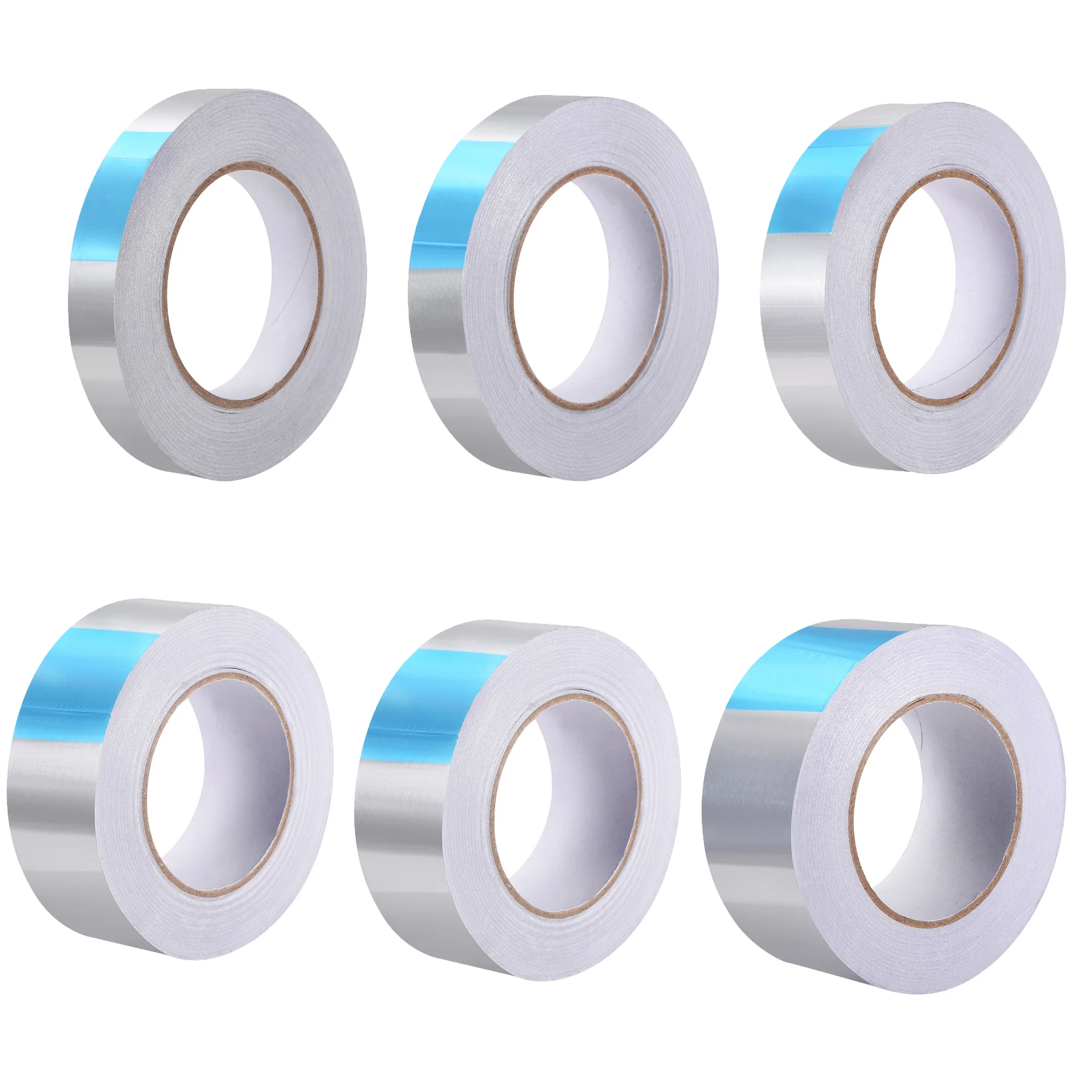 

20-60mm High Temperature Heat Resistant Tape Aluminum Foil Adhesive Tape Metallic Furnace Duct Tapes Pipe Sealing Repair Tape