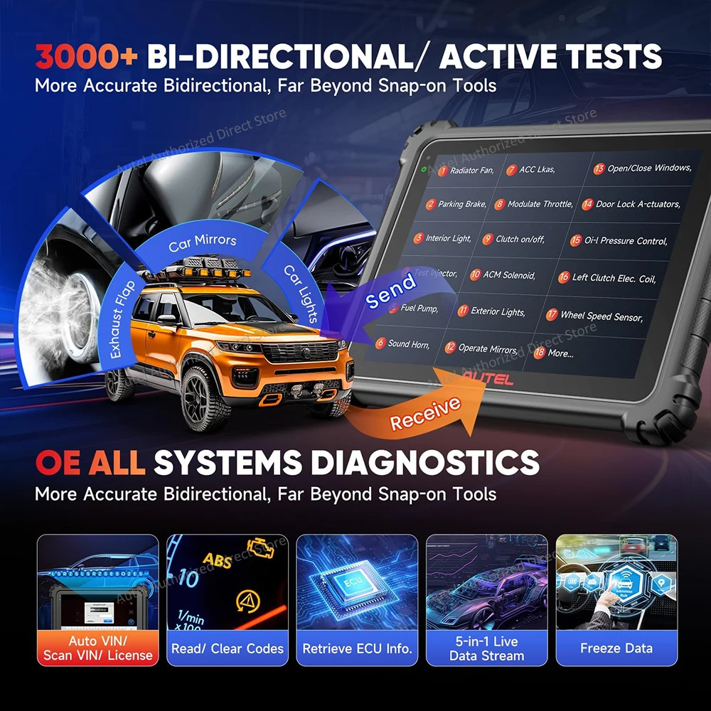 Autel MaxiSys Ultra Top Intelligentes Diagnosegerät, 5-in-1 VCMI, Topologie 2.0, ECU-Programmierung & Codierung, PK Ultra Lite/ Elite II PRO – Detail 14