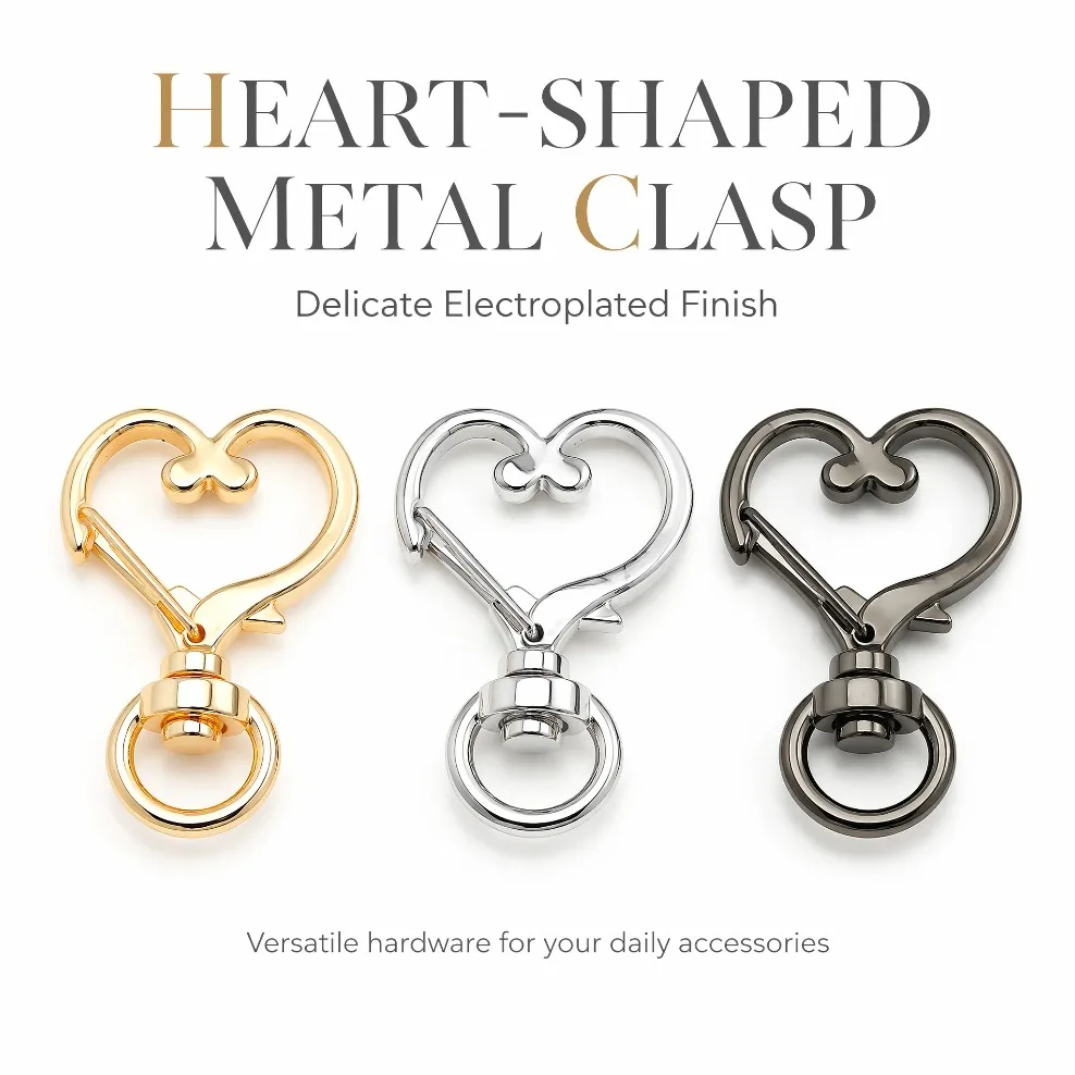 5/20/100 Pcs Heart Shaped Spring Keychains, For Handbags DIY Bags Keychains Card Holders and DIY Craft A Perfect Gift for Day