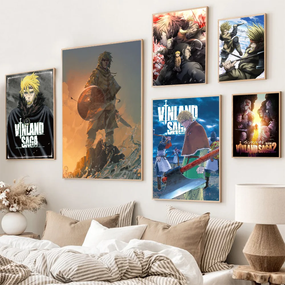 

Anime Vinland Saga Self-adhesive Art Poster Whitepaper Prints Posters Artwork Home Decor