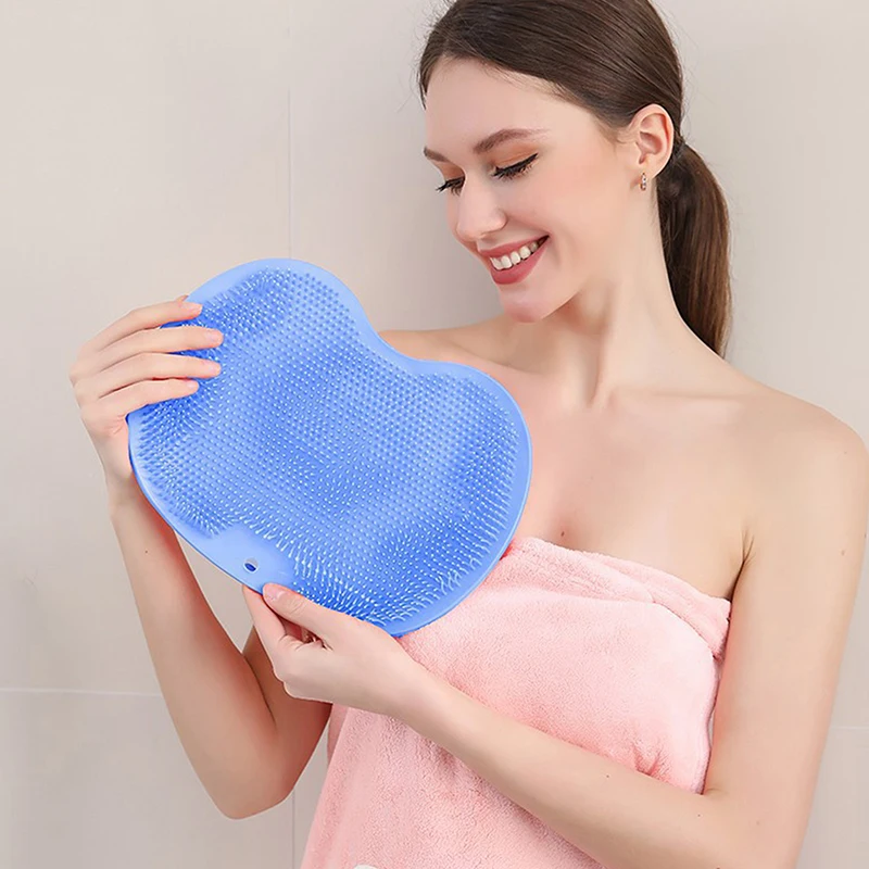 Shower Feet Cleaner Wash Mat Massage Mat Back Scraper Cleaning Brush Multifunction Sucker Wall Mat Rub Foot Arms Body Bath