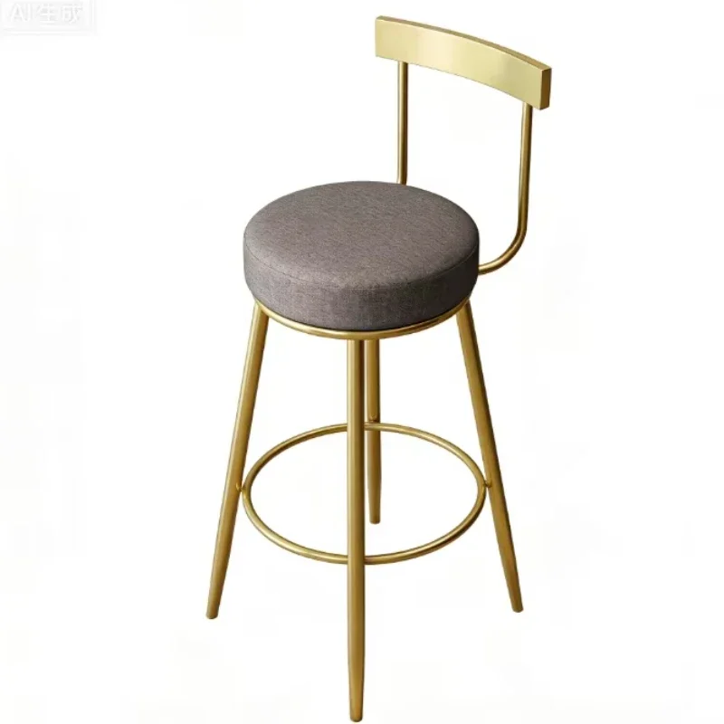 Commercial Furniture Modern Bar Chairs Stainless Steel Upholstered Bar Stool for Bistro Cafe Family Bar