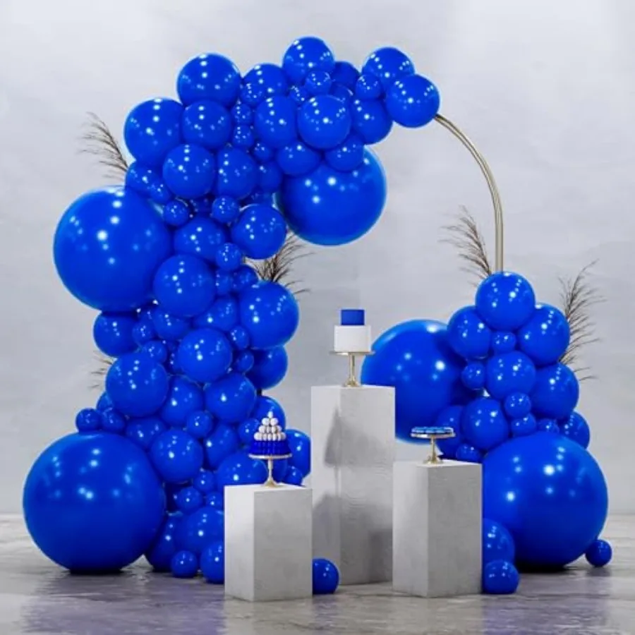 

Royal Blue Balloons 145pcs Different Sizes Pack of 18 12 10 5 Inch Dark Blue Balloon Arch Kit for Baby Shower Gender Reveal Gra