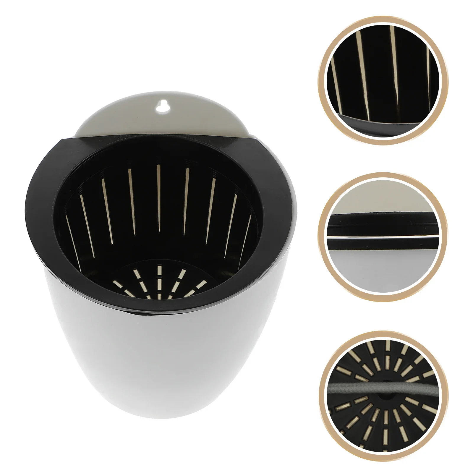 7 Pcs Flowerpot Pots for Plants Round Automatic Container Planters Indoor Plastic Self Watering