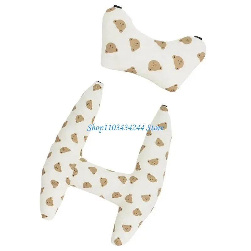 

H-образная дорожная подушка с принтом, автомобильная подушка для сна, подголовника, подушка для безопасности транспортных для