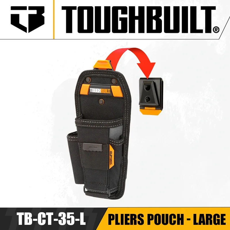 TOUGHBUILT TB-CT-35-M/L Pliers Pouch - Medium/Large Pliers Specialized Tool Belt Pouch Thickened Wear-resistant Storage Bag