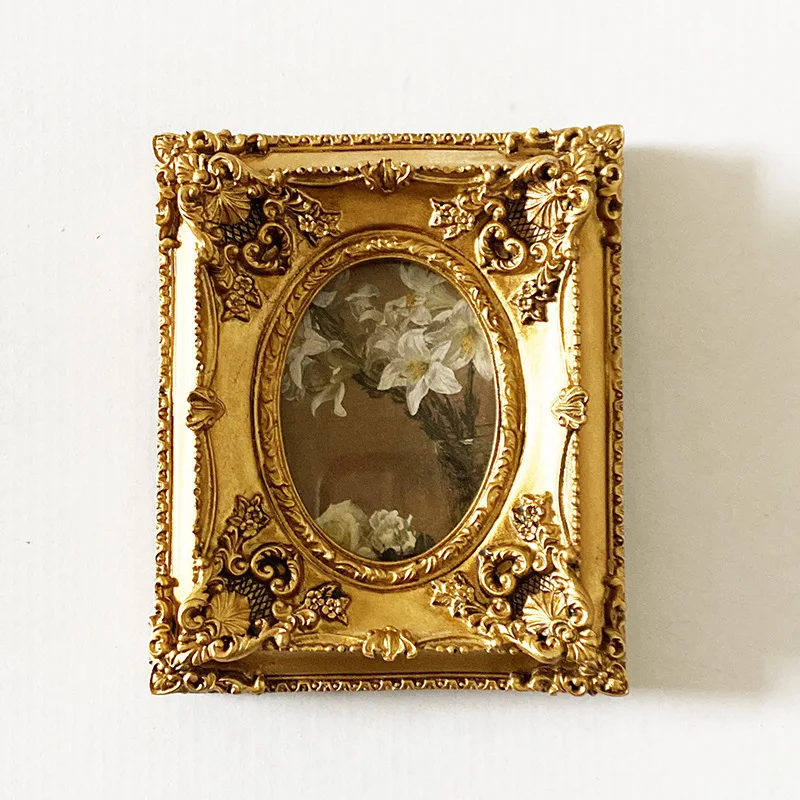 European-Style Embossed Retro Gold Resin Photo Frame Creative Picture Frame Photo Frame Wedding Combination Picture Frame Orname