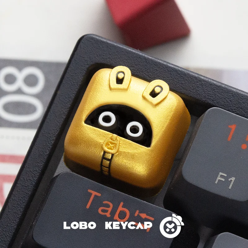 Gold bond shark tooth cloth personalized resin art keypad mechanical keyboard