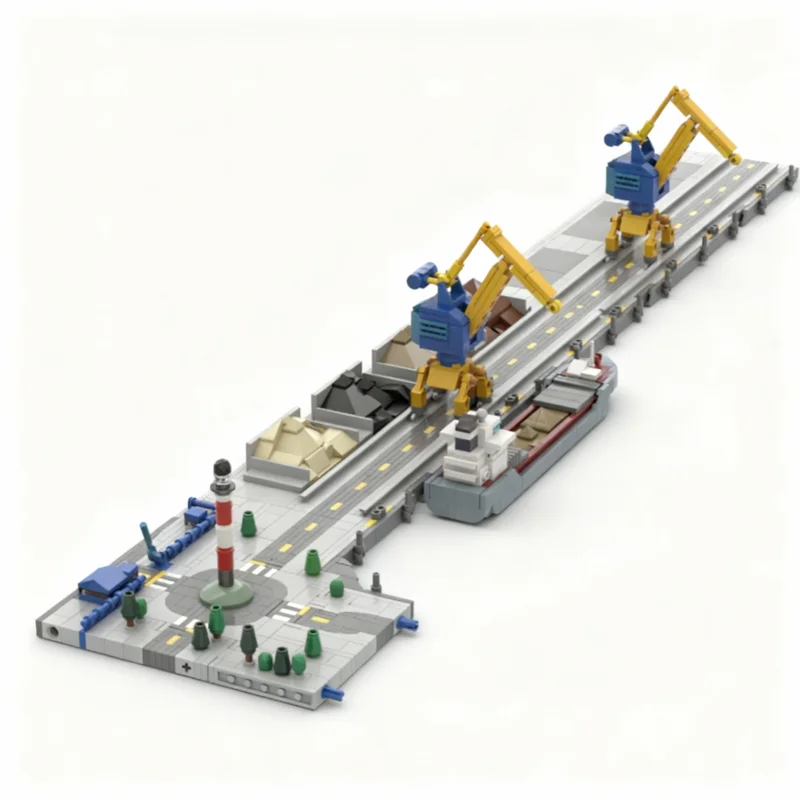 

1029pcs MOC Small Modular Piers Industrial Upgrade CSM015 Boat Model Building Blocks Architecture Toys Christmas Gifts Education