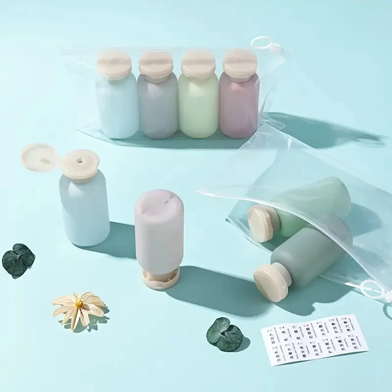 Bottiglie da spremere da 100 ml con tappo ribaltabile Riutilizzabili in plastica da viaggio Lozione ricaricabile Shampoo Balsamo vuoto