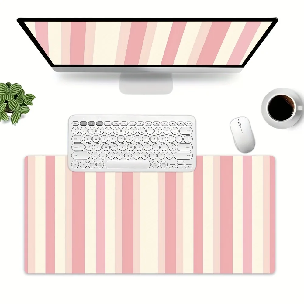 

Коврик для мыши с полосатым принтом, игровой настольный коврик, нескользящая резиновая основа, большой коврик для мыши для ПК, ноутбука, клавиатуры, офиса, игрового стола