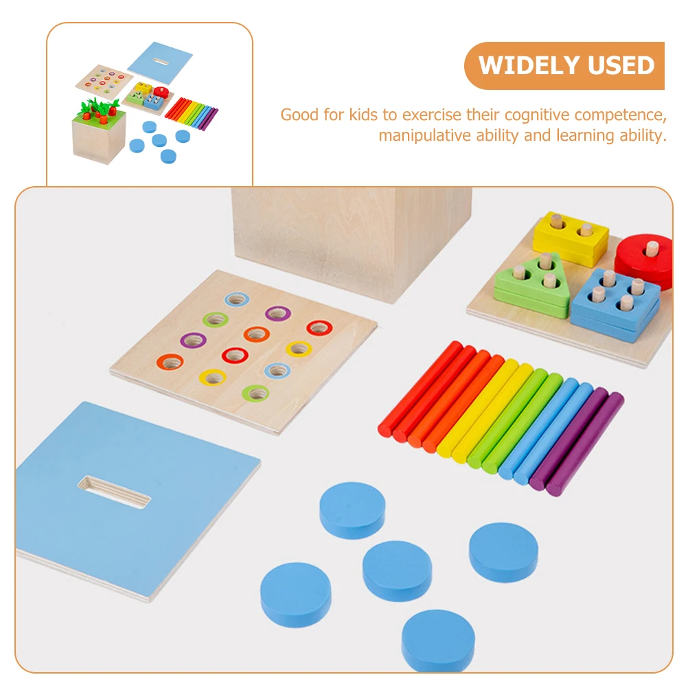 

Intelligence Box Montessori Wooden Toys Educational Coin Hammering Sorting Matching Games Durability Practicality Cognitive