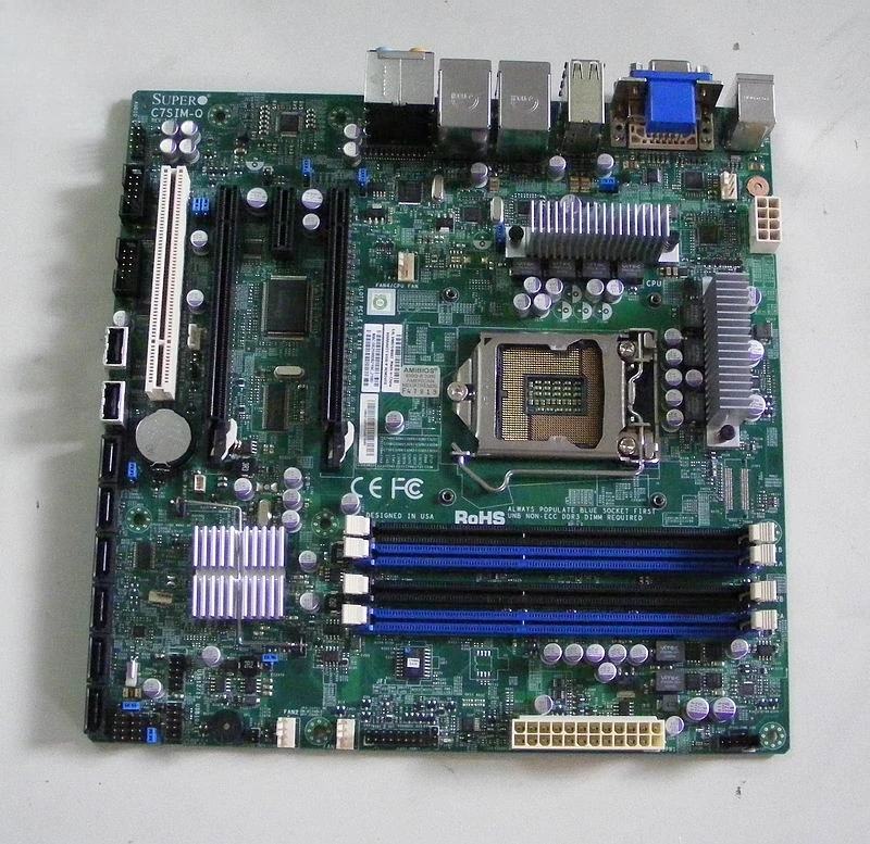 Original C7SIM-Q 1156 pins, server main board dual network interface card supports I3 I5 I7 Xeon CPU