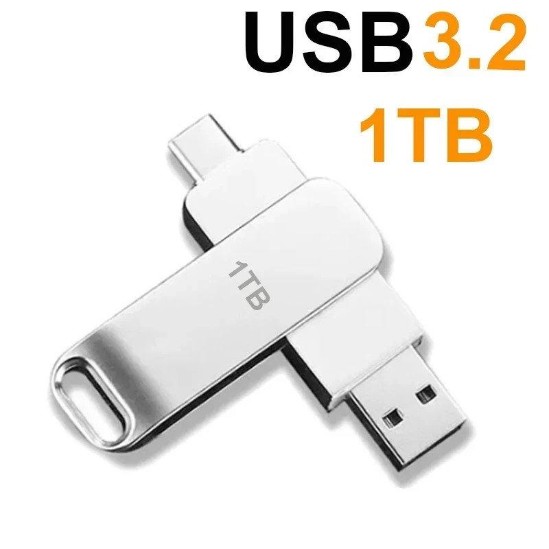 Lenovo USB3.2 USB Flash Drive 16TB OTG Pen Drive Hoge Snelheid Type-C Flash Disk Real Capaciteit Metalen Pendrive Voor Telefoon Computer