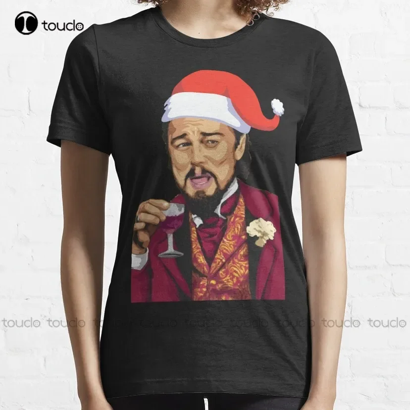 Christmas Leo Leo Meme Funny Dicaprio Django Christmas Classic T-Shirt Boys Uniform Shirts Custom Aldult Teen Unisex Xs-5Xl New