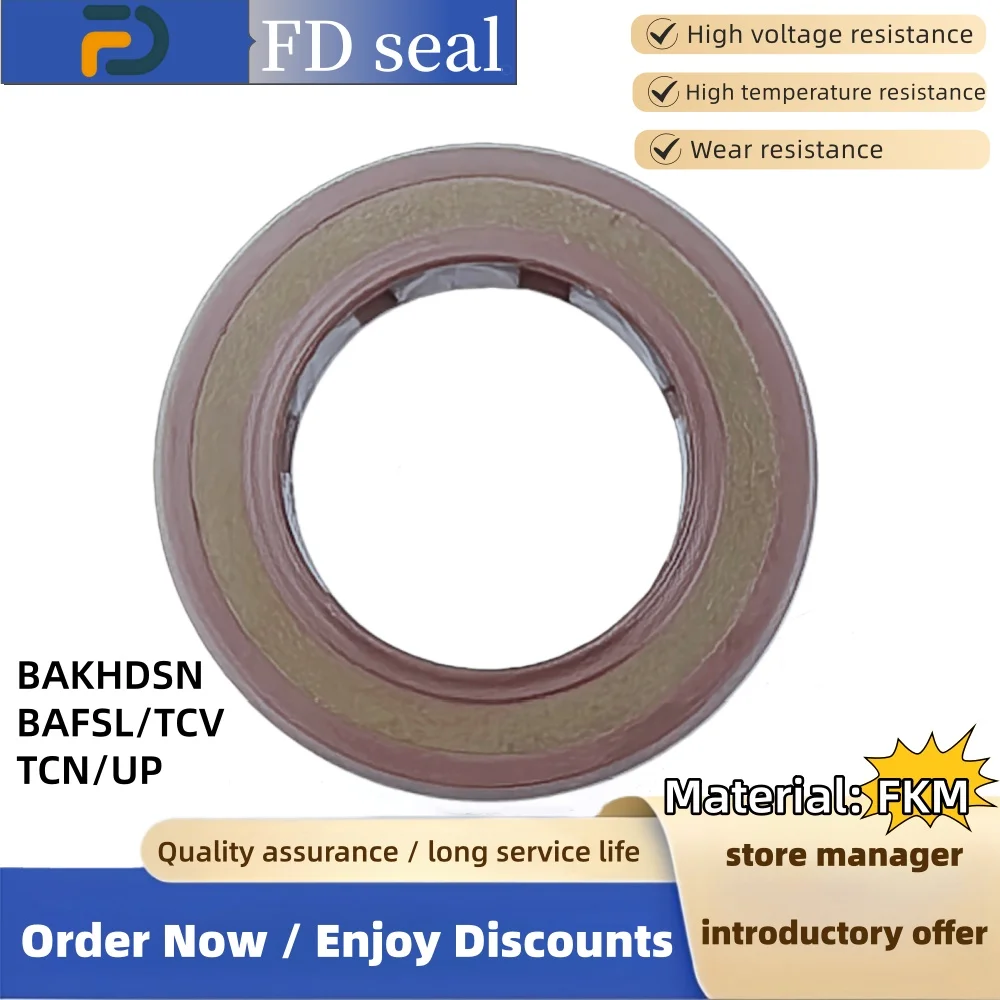 Shaft Seal 35*55*7mm HPV75 FKM Brown Rubber Oil Seal O-ring Silicone Hydraulic Seal Truck Supplies ISO: 9001 2008