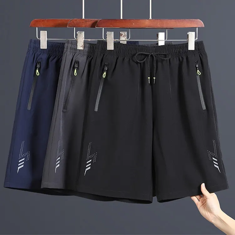 

High-End Ultra-Thin Ice Silk Men's Shorts Summer Sports Quick-Dry Loose Breathable Lightweight Casual Five-Quarter Pants