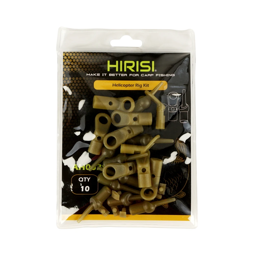Hirisi 10set Carp Fishing Drop Off Run Ring Rubber Beads Fishing Accessories For Carp Chod Helicopter Rigs Terminal Tackle