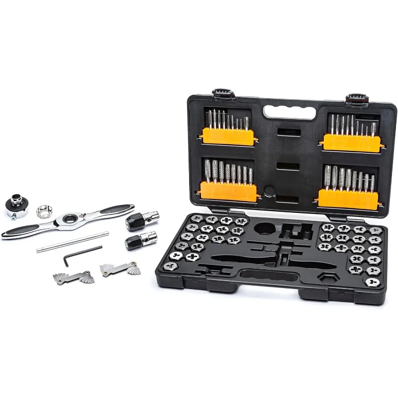 GEARWRENCH 77 Piece SAE/Metric Ratcheting Tap and Die Set -3887