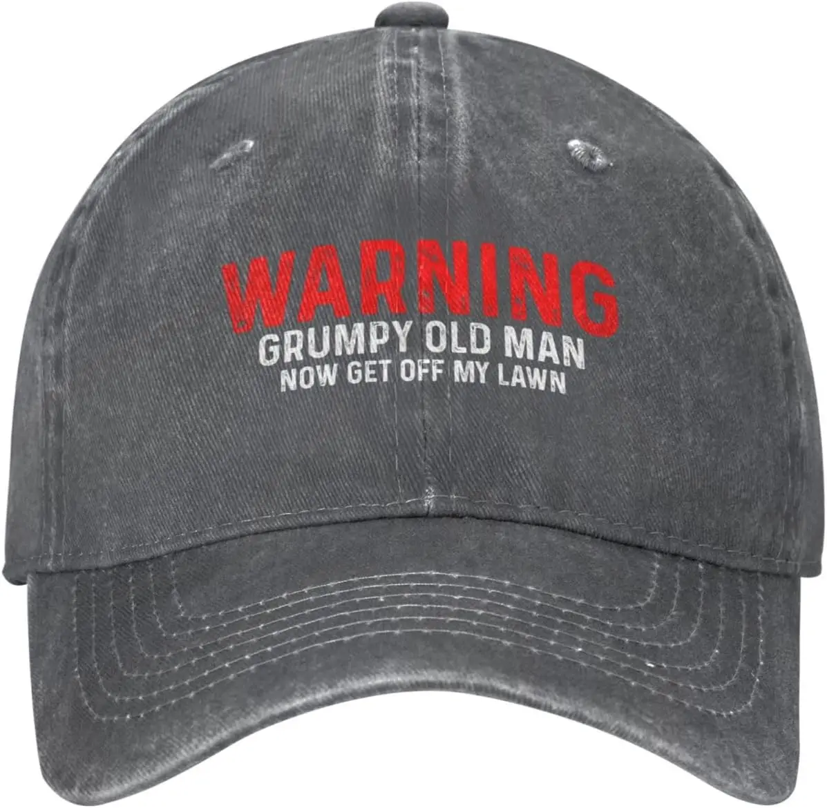 Warning Grumpys Old Man Now Get Off My Lawn Hat for Men Dad Hat Adjustable Hat