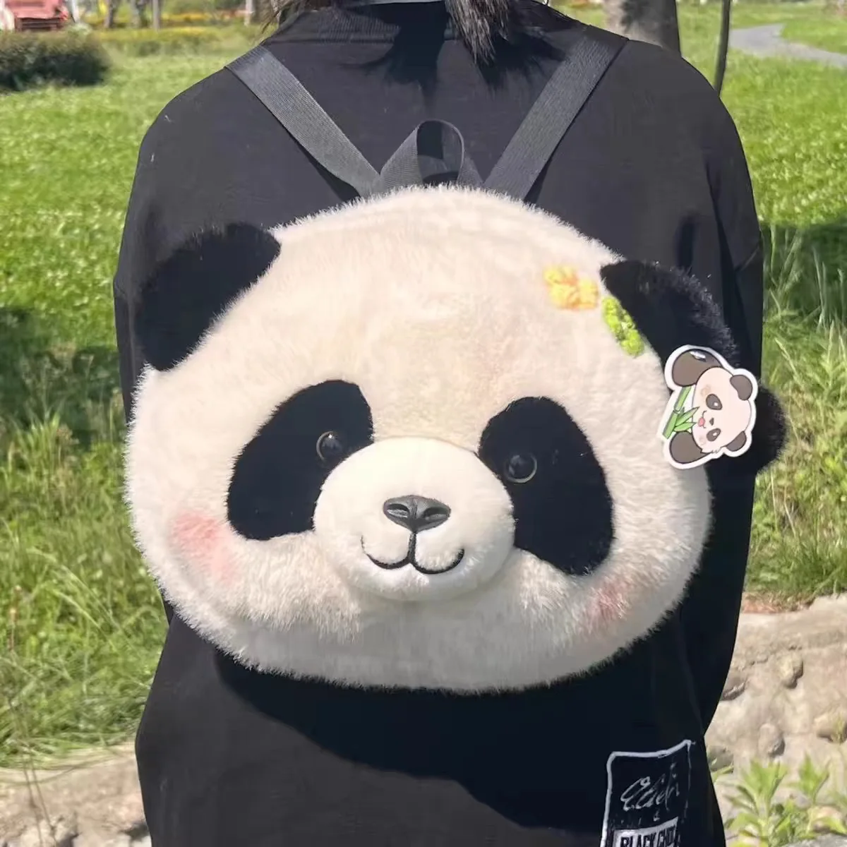 35 cm Chinese Nationale Schat Panda Pluche Rugzak Knuffeldier Schooltassen Kleuterschool Verstelbare Tas Speelgoed Kindercadeau