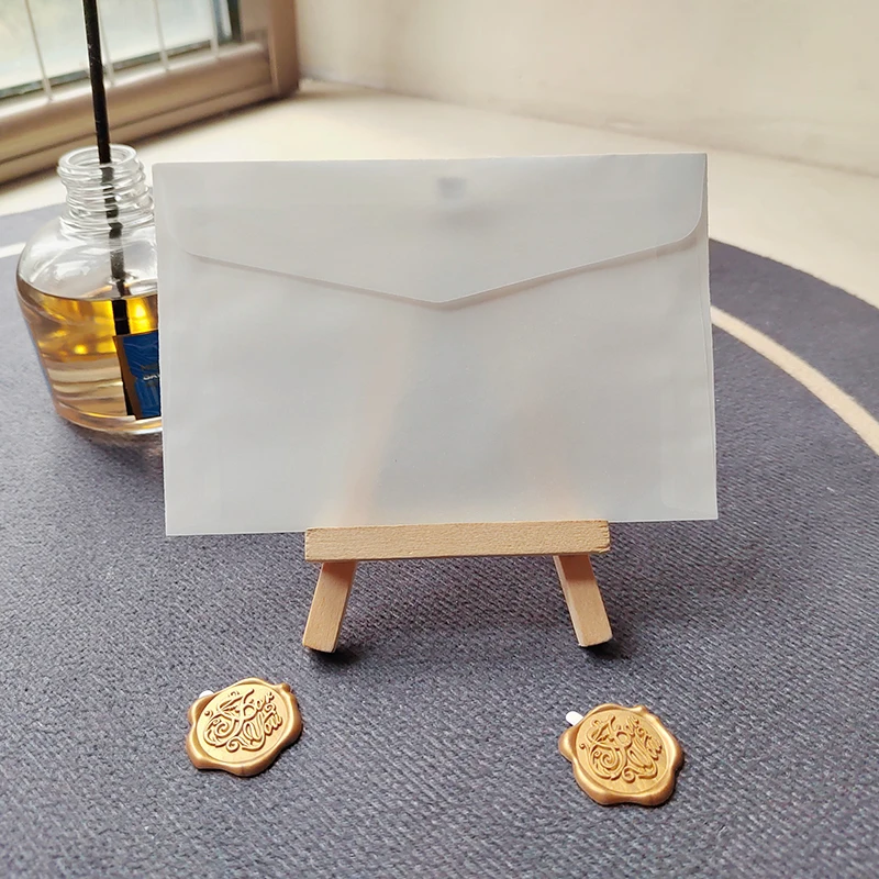 Sobre translúcido en blanco para invitaciones postales, caja de regalo para tarjetas de mensajes, sobres de boda, bolsa de almacenamiento de cartas