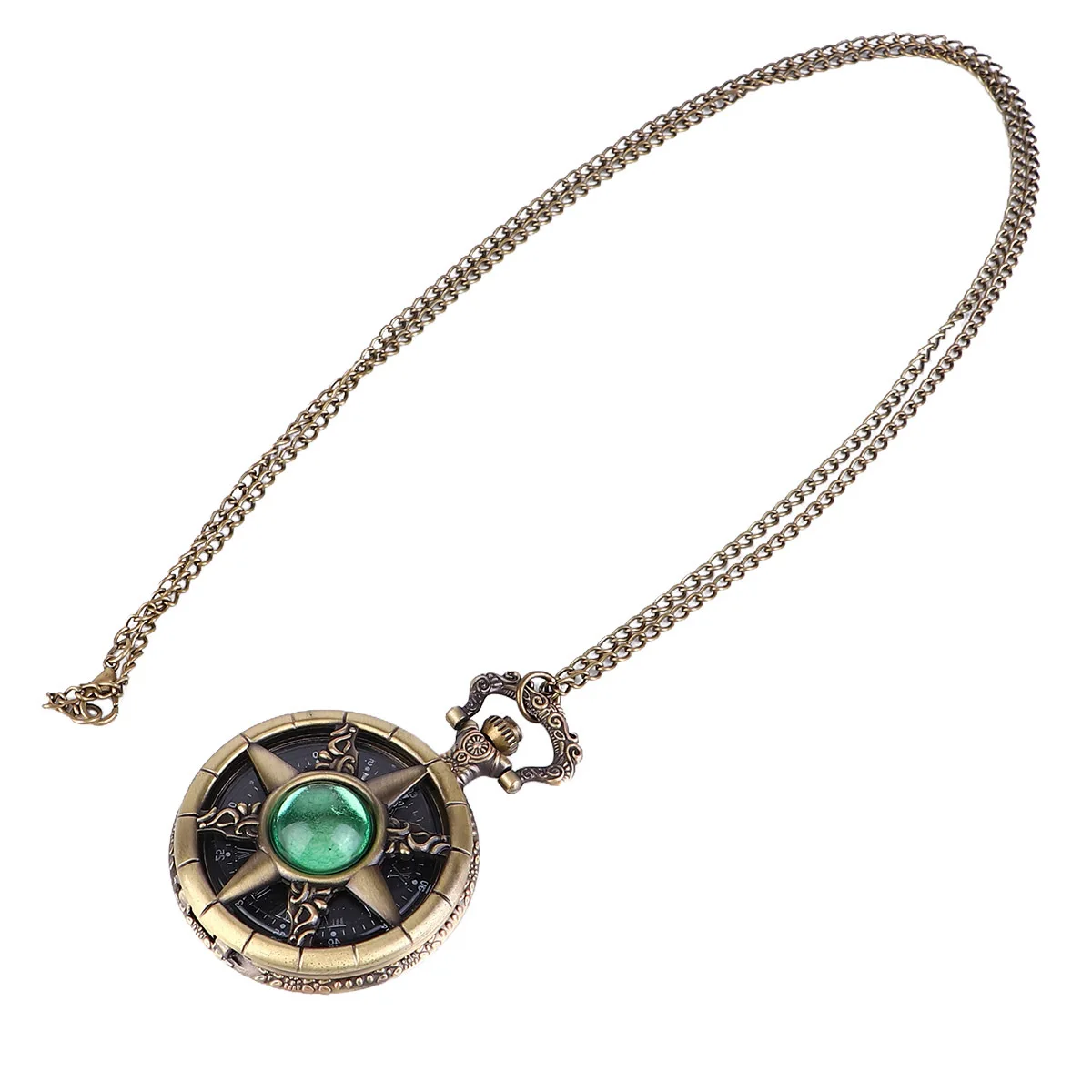 

Retro Pocket Watch Necklace Exquisite Detail Durable Material Creative Gift for Family Friends Fashion Jewelry