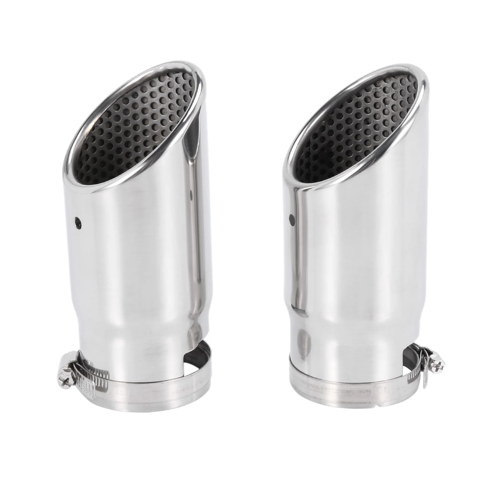 2Pcs for C180 Car Exhaust Muffler Tip Stainless Steel Pipe Chrome Modified Car Rear Tail Throat Accessories