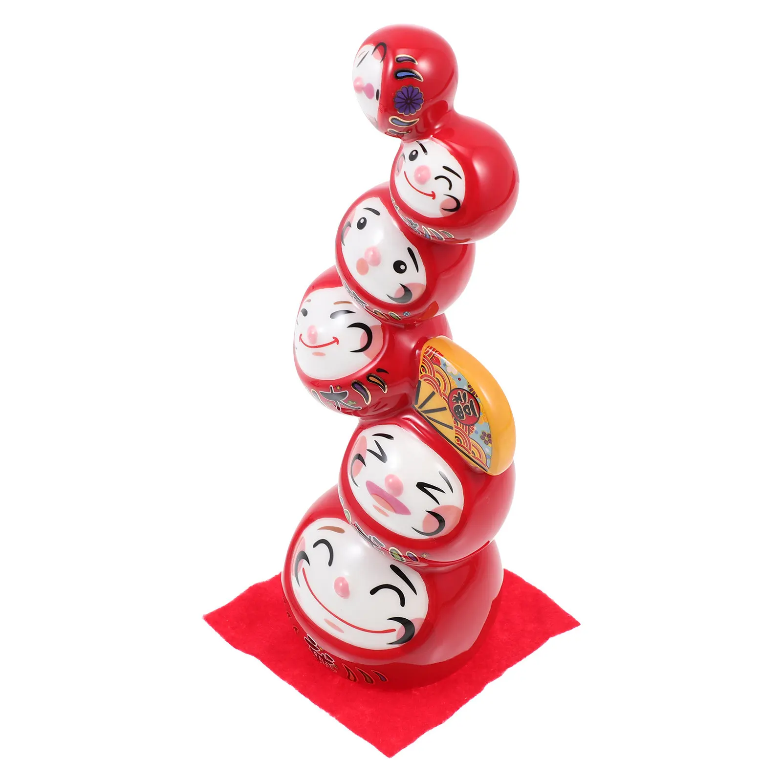 Dharma Decoration Creative Auspicious Japanese Desktop Ornament Unique Home Adorn Ceramic Craft Office Living Room Gift