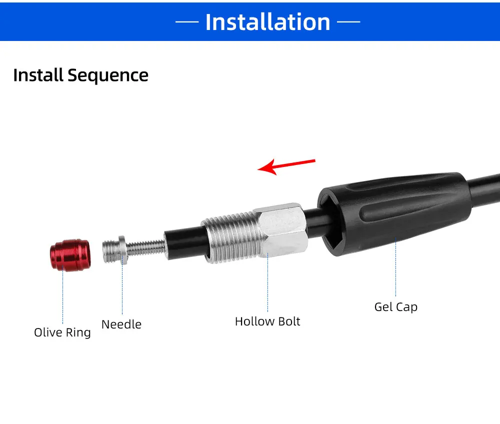 Set Tubo Olio Freno Idraulico Per Bici 2m - Compatibile Con Guide R/RS/G2 + Olive E Inserti - 5