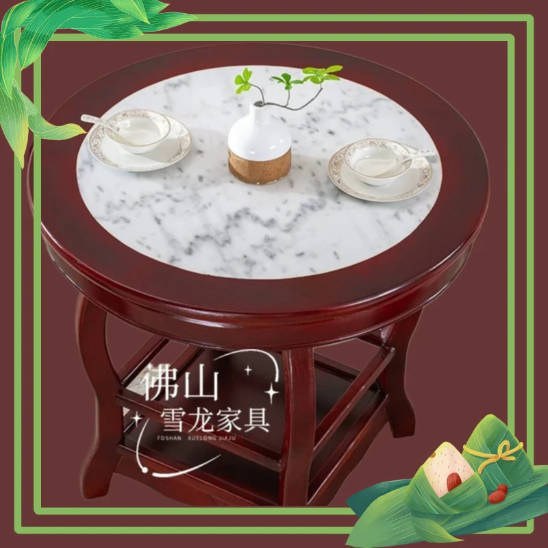 

Антикварный обеденный стол из цельного дерева, мраморный круглый стол, комбинация круглого стола и стула