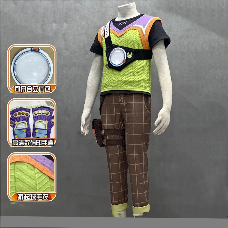 

New Fantasy Game Valorant Gekko Cosplay Costume Shirt Sweater Pants Bag To Choose For Game Party Halloween Custom Made