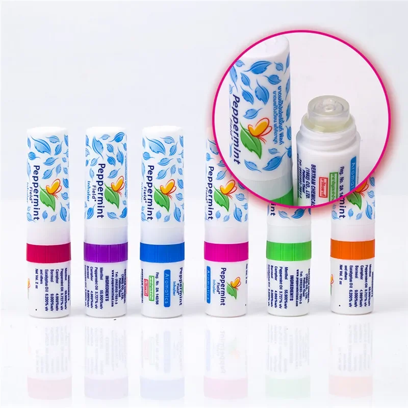 6Pcs Thailand Nasal Inhaler Relieve nausea Prevent Sunstroke Anti-influenza Relieve Motion Sickness Aromatic Peppermint Inhaler