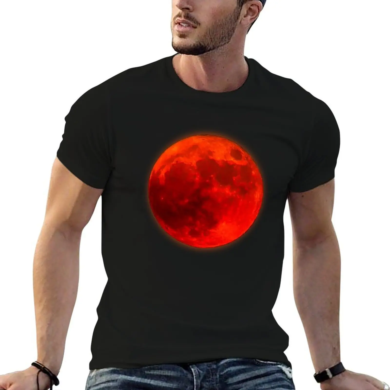 

Blood Moon T-Shirt anime tshirt t shirt man designer black cotton t-shirt plain for man package T-Shirt