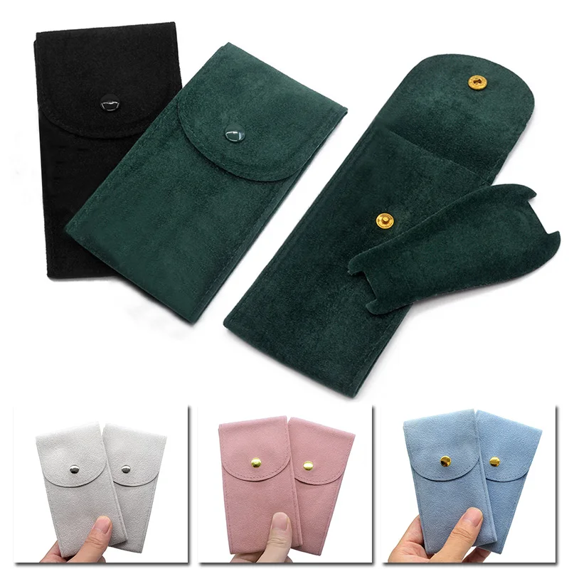 1PC High Quality Solid Color Dust Protect Collection Watch Storage Bag With Snap Flannelette Watch Collection Accessories