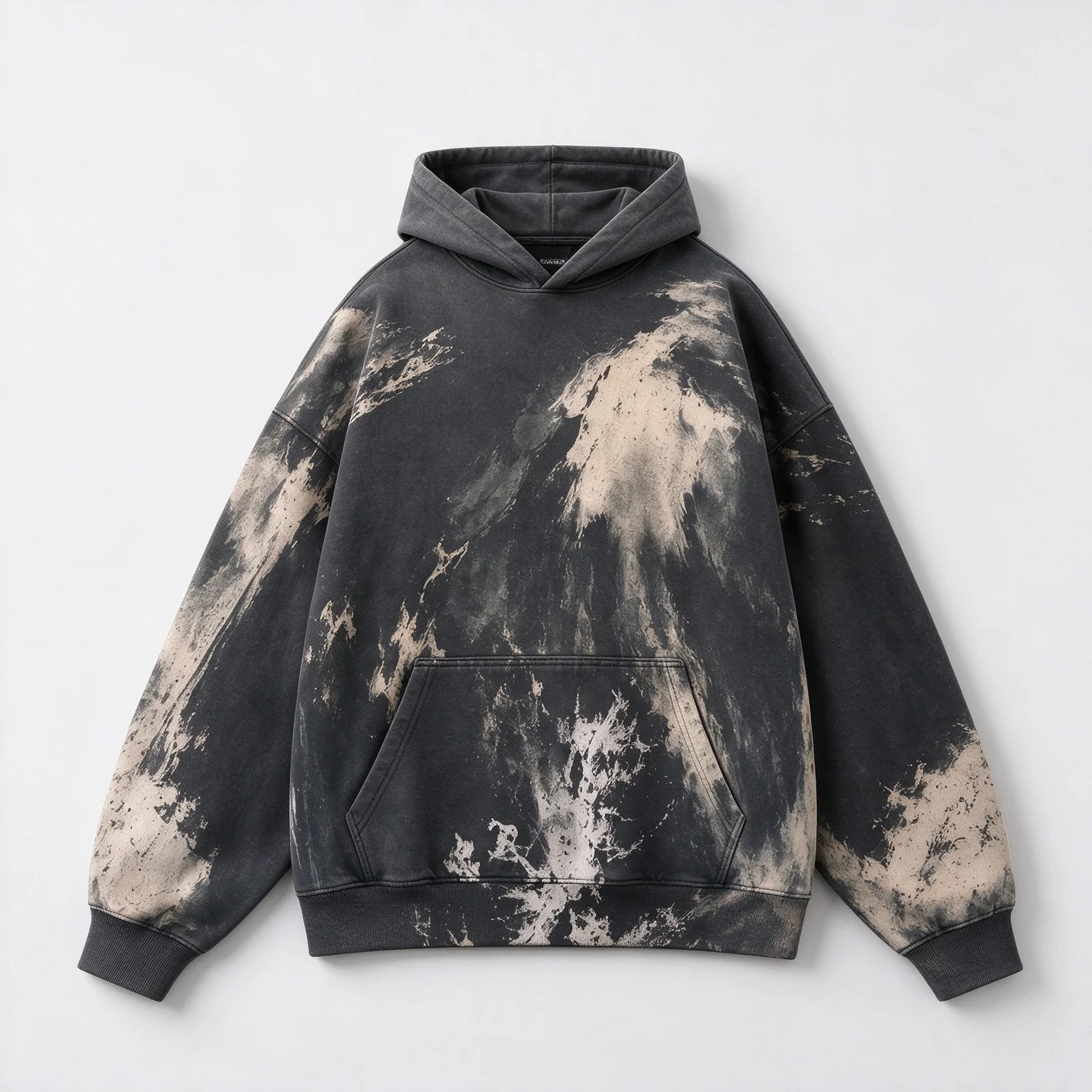 Washed Vintage Hoodie Men Women Abstract Eye Graphic Tie Dye Oversized Streetwear Casual Long Sleeve Pullover Sweatshirt